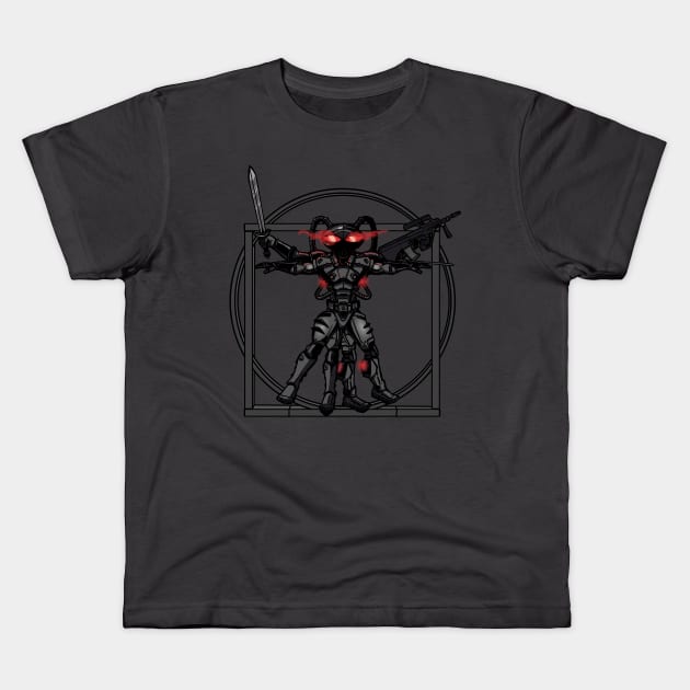 Vitruvian Villain Kids T-Shirt by AndreusD